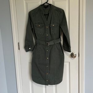 Green Jean dress.